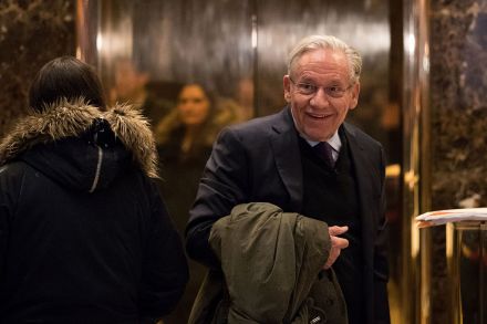 Bob Woodward arrives at Trump Tower