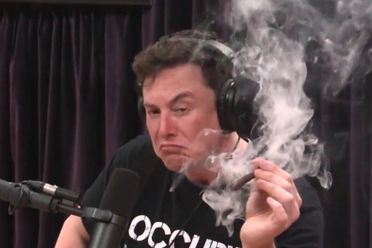 elon musk smokes weed joe rogan
