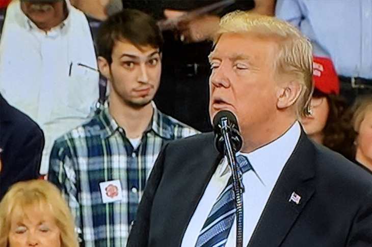 plaid shirt guy trump billings montana rally
