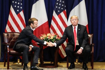 trump arrive macron