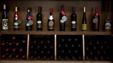 Award winning bottles of wine