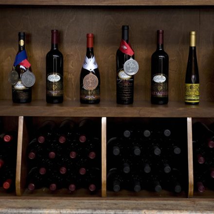 Award winning bottles of wine