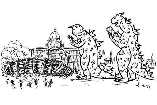 I said just look as if you are pushing it over