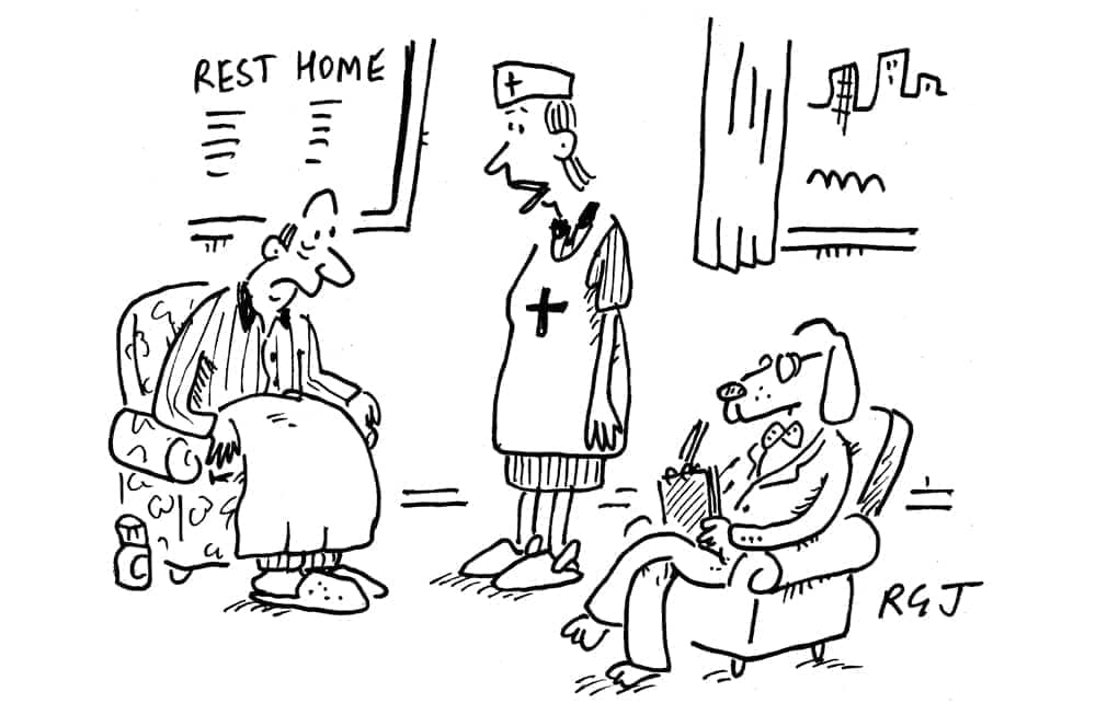 ‘He’s a therapy dog.’