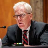 National Counterterrorism Center Director Christopher Miller testifies at a Senate Homeland Security and Governmental Affairs Committee hearing (Photo by Joshua Roberts-Pool/Getty Images)
