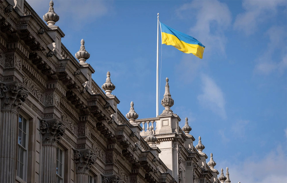 Flag luhansk peoples republic ukraine Royalty Free Vector