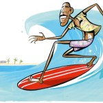barack obama surfing