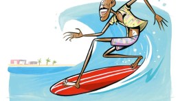 barack obama surfing