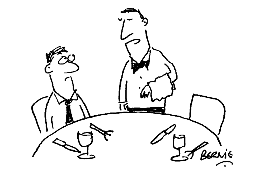 I’m afraid we don’t serve solo diners