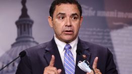 U.S. Rep. Henry Cuellar (D-TX) speaks on southern border security and illegal immigration, during a news conference at the U.S. Capitol (Photo by Kevin Dietsch/Getty Images)