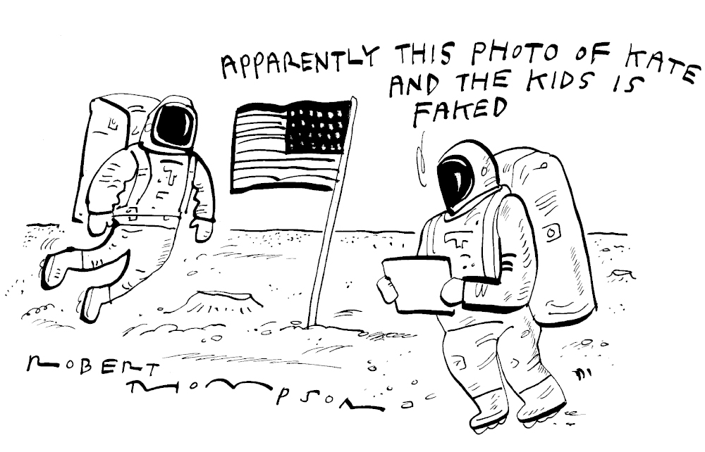 This photo of Kate and the kids is faked