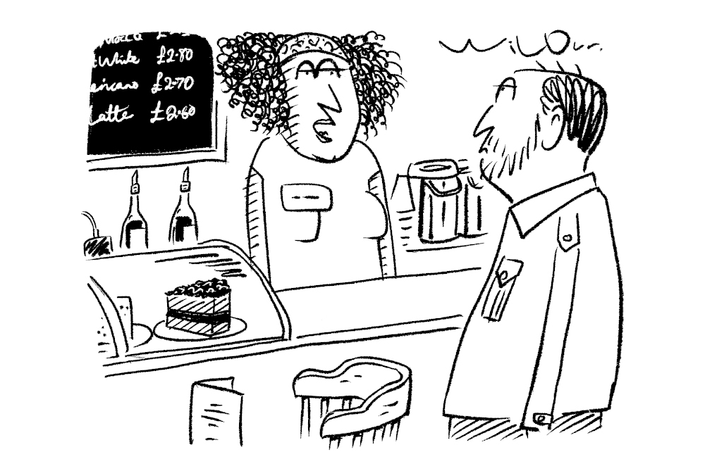 Is that to drink here or throw at Nigel Farage?