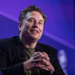 america pac Elon Musk, co-founder of Tesla and SpaceX and owner of X Holdings Corp., speaks at the Milken Institute's Global Conference (Photo by Apu Gomes/Getty Images)