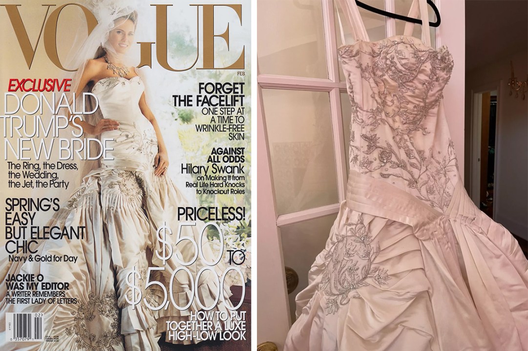 vogue melania trump wedding dress