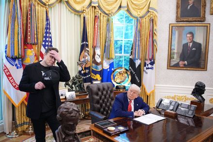 Elon Musk and Donald Trump in the Oval Office (Getty)