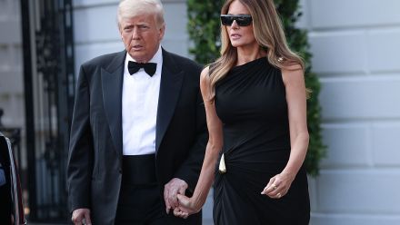 Melania and President Trump leaving the White House for the Kennedy Center (Getty)