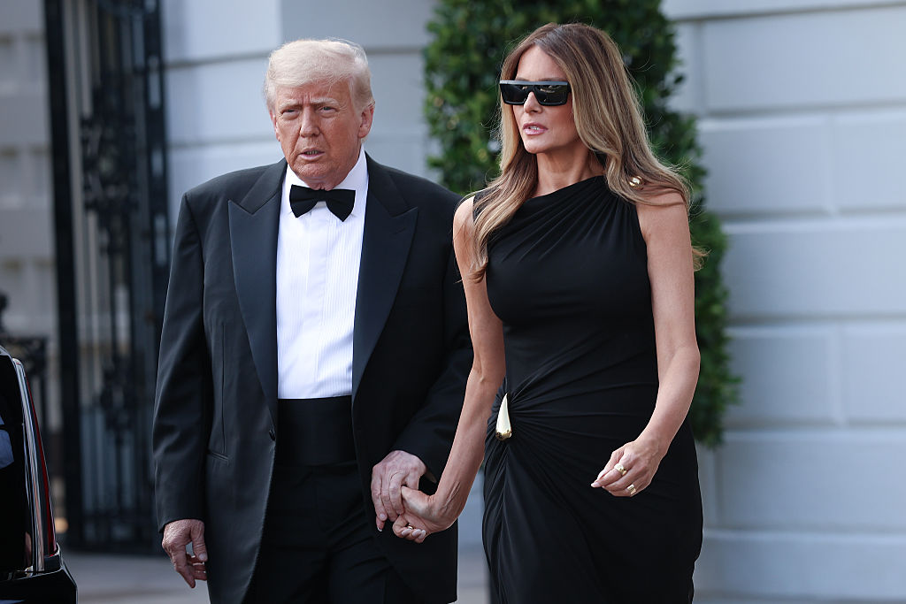 Melania and President Trump leaving the White House for the Kennedy Center (Getty)