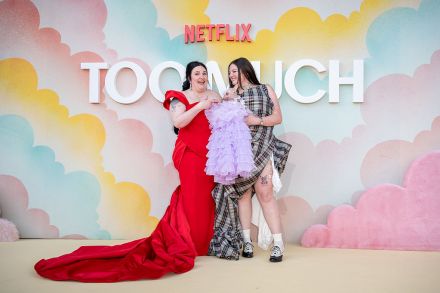 Lena Dunham and Megan Stalter at "Too Much" screening in the UK (Getty)