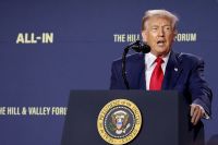 Donald Trump at the AI summit (Getty)