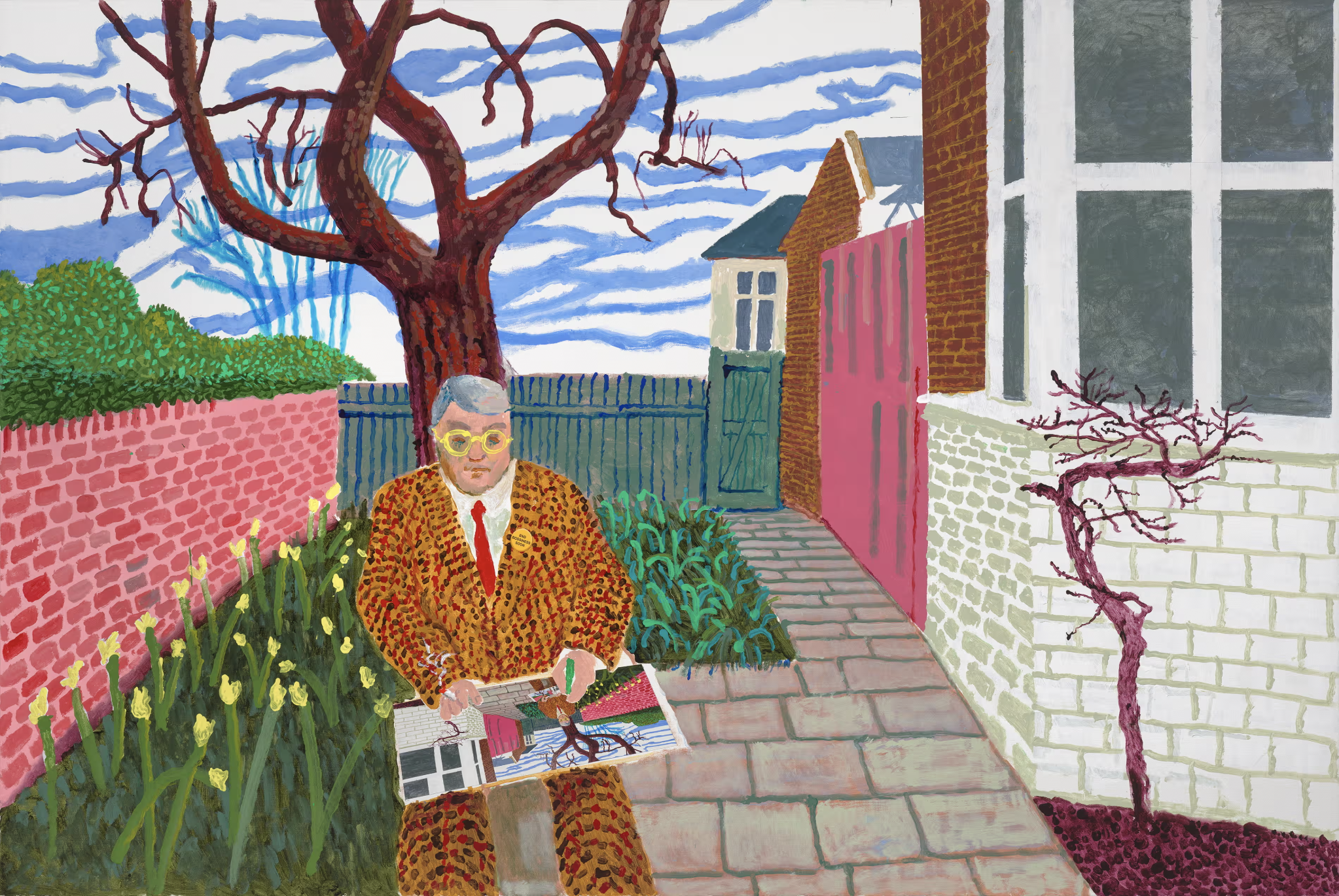 'Play within a Play within a Play and Me with a Cigarette', 2024-2025, by David Hockney. Photograph: Jonathan Wilkinson/David Hockney, © Jonathan Wilkinson