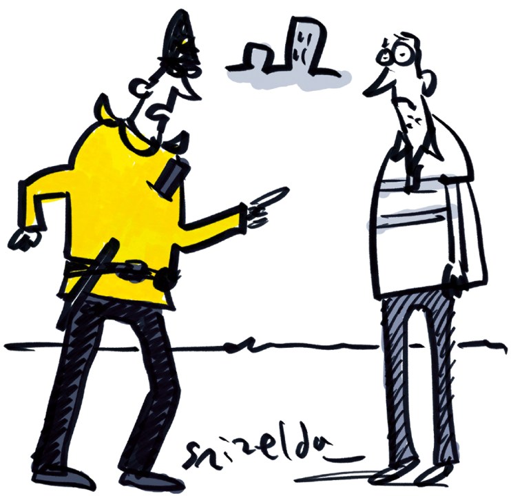 ‘I’m cautioning you for moaning about police overreach.’