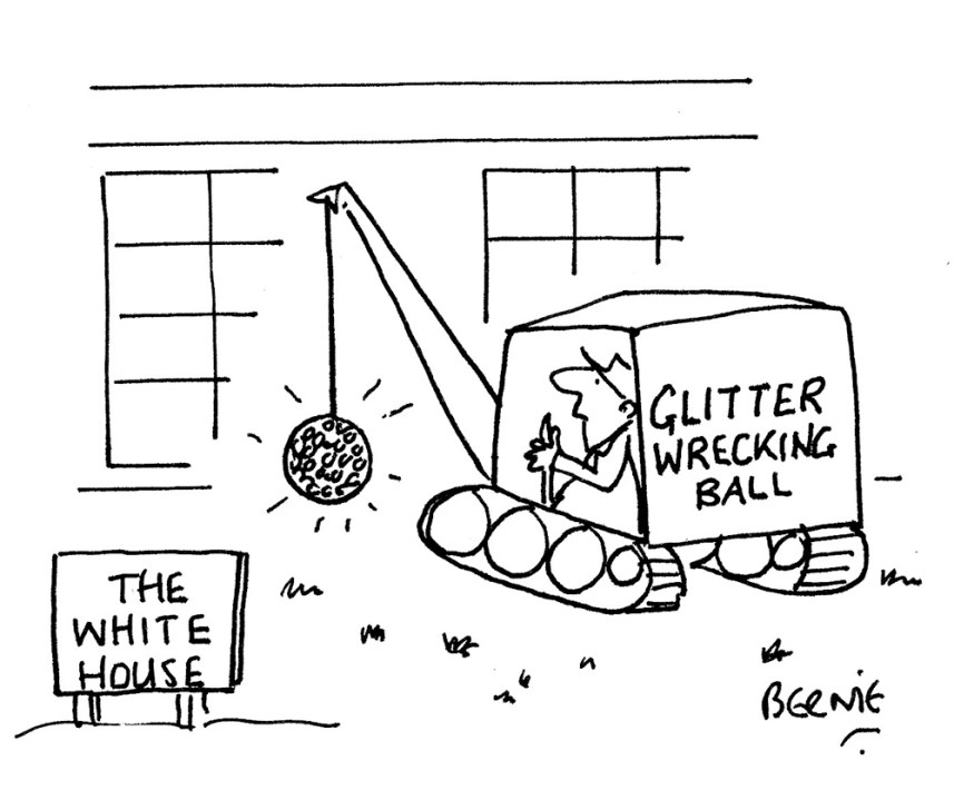 Glitter wrecking ball