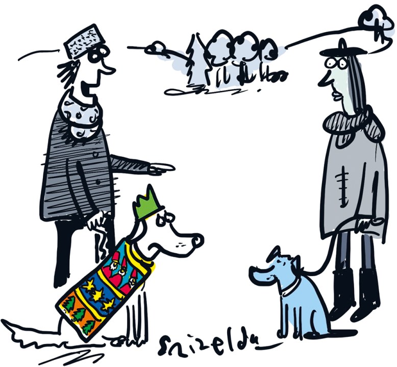 ‘You haven’t dressed your dog.’