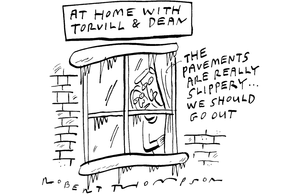 The pavements are really slippery… We should go out