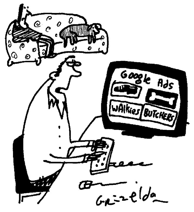 ‘The dog’s been on the internet again.’