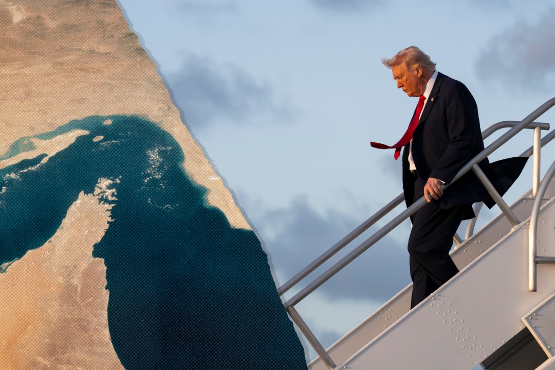 MIAMI, FLORIDA - MARCH 7: U.S. President Donald Trump arrives at Miami International Airport on March 7, 2026. President Trump returned to Miami after attending the Dignified Transfer of six US soldiers killed in Kuwait at the Dover Air Force Base in Dover, Delaware. (Photo by Roberto Schmidt/Getty Images)