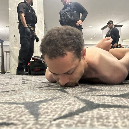 Cole Tomas Allen after he was apprehended at the White House Correspondent’s Dinner