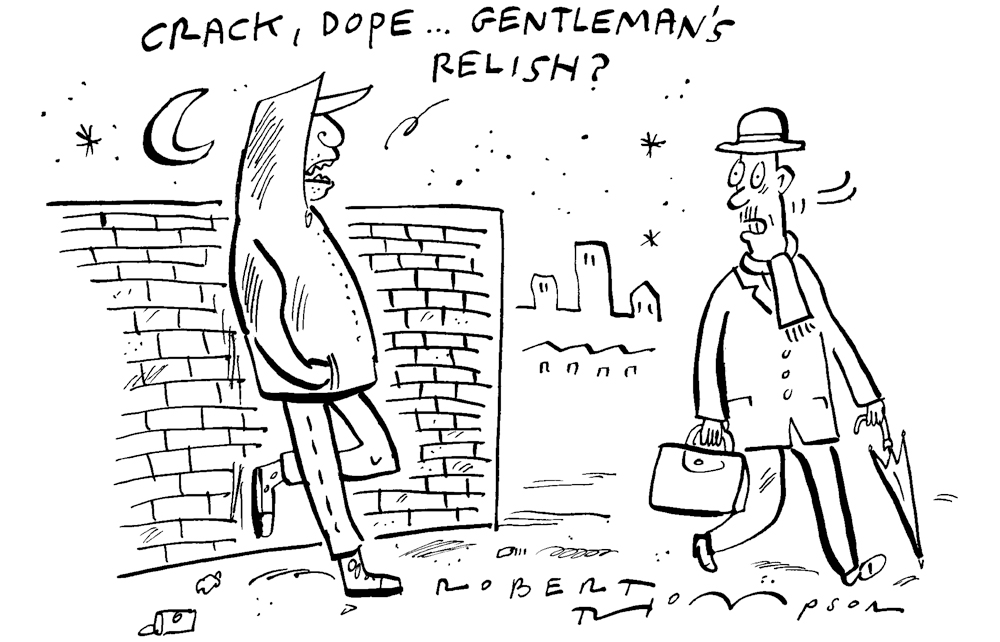 Crack, dope… gentleman’s relish?