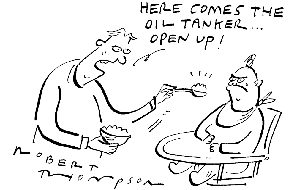 Here comes the oil tanker…