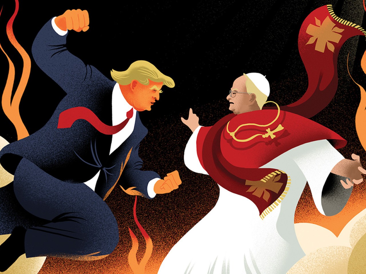 trump pope damian thompson