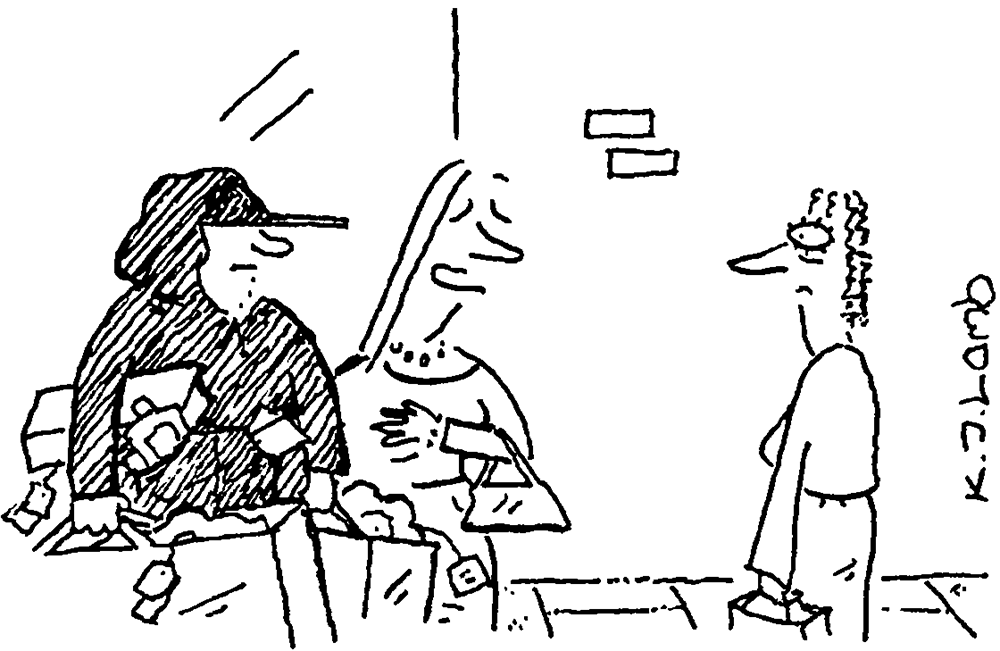 ‘This is Kevin – my personal shoplifter.’