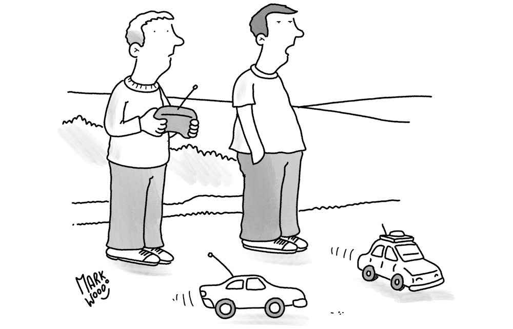 ‘Mine’s self-driving.’