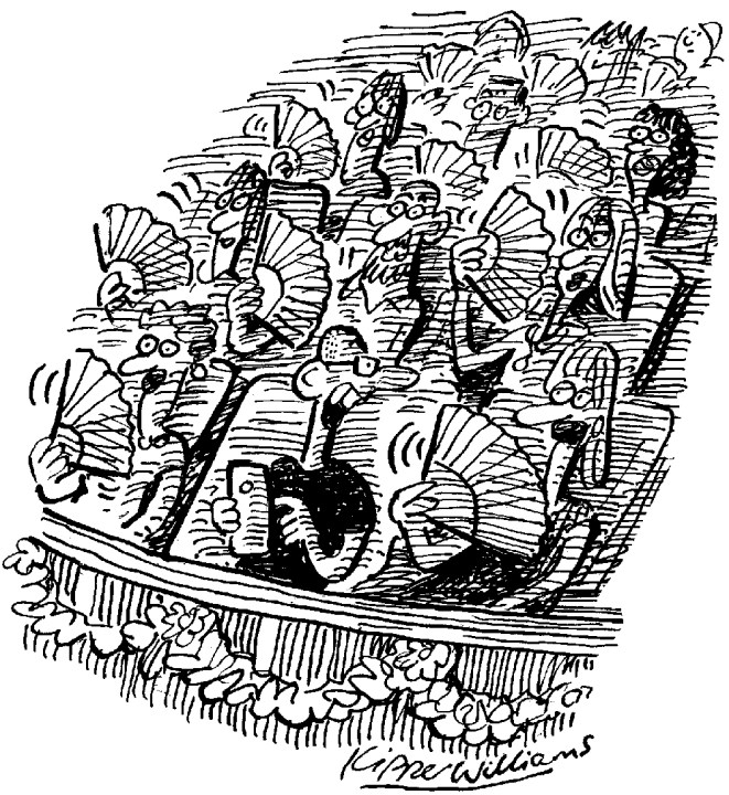 ‘Please stop waving that fan – it’s very distracting when I’m trying to text.’