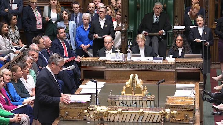Keir Starmer’s biggest problem was always right behind him at PMQs