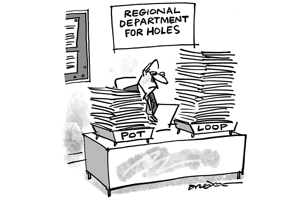 Regional department for holes