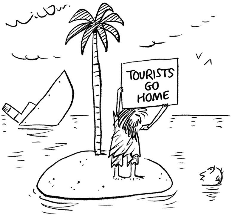 Tourists go home