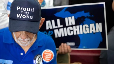 DETROIT, MICHIGAN - AUGUST 7: People attend a Michigan Democrats Unity Rally for Democrats who won their Primary election on August 7, 2026 in Detroit, Michigan. The rally brings together Michigan Democrat U.S. Senate Nominee Abdul El-Sayed, Michigan gubernatorial nominee and current Michigan Secretary of State Jocelyn Benson, and others. (Photo by Bill Pugliano/Getty Images)