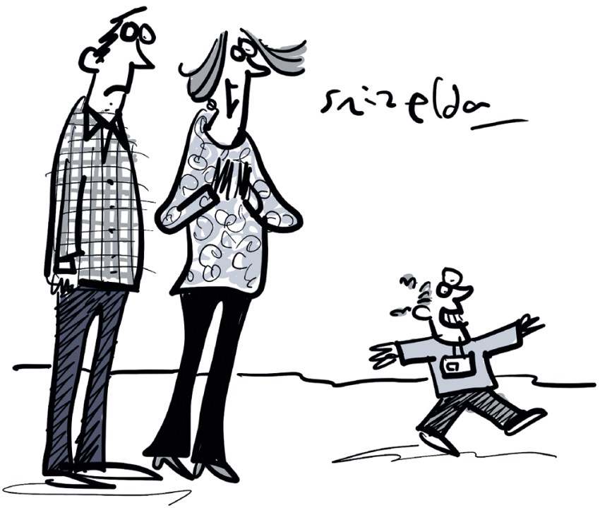 ‘Oh look – she’s got her first lanyard.’