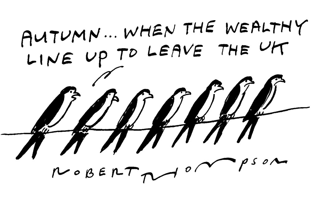 Autumn… When the wealthy line up to leave the UK