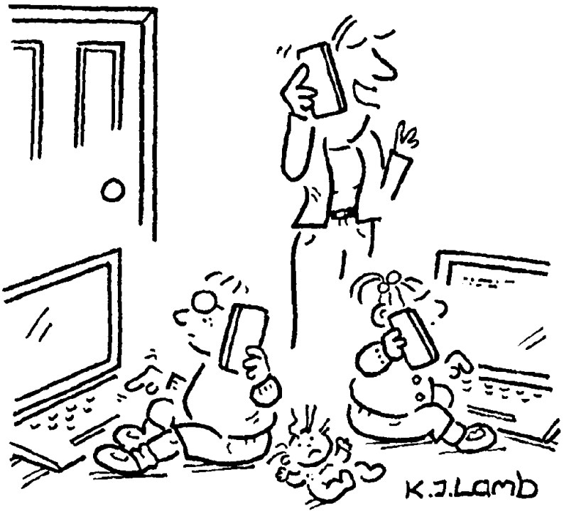 ‘They’re playing mummies and daddies.’