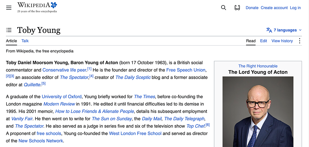 Look me up on Wikipedia and see how biased it is